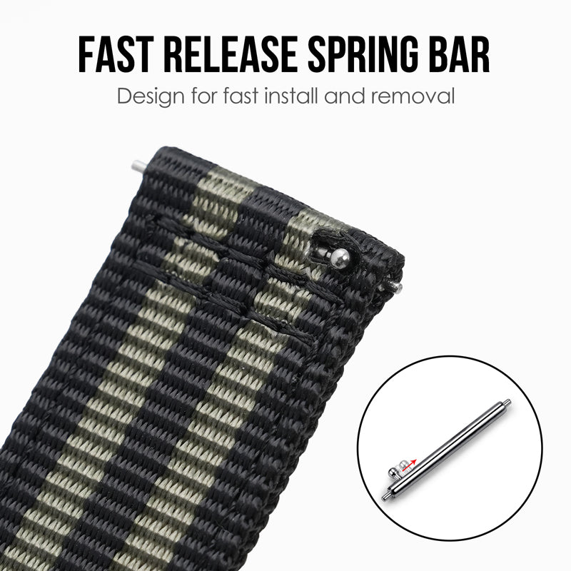 Tactical Nylon Watch strap Band Strap 20mm/22mm San Martin Watch