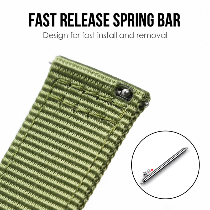 Tactical Nylon Watch strap Band Strap 20mm/22mm San Martin Watch