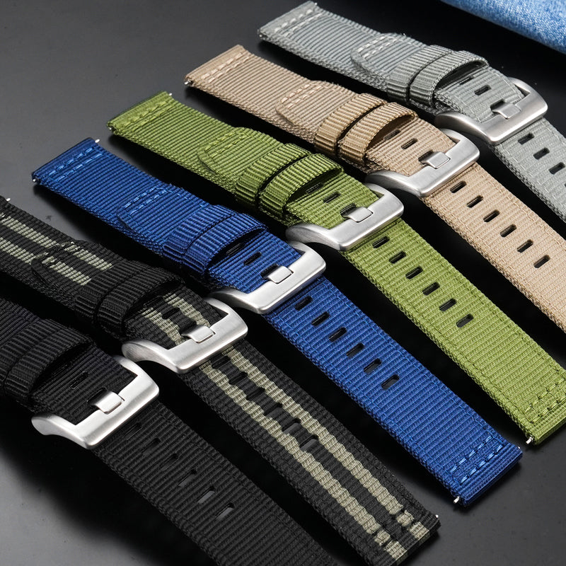 Tactical Nylon Watch strap Band Strap 20mm/22mm San Martin Watch