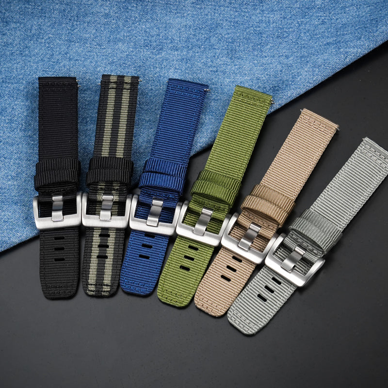 Tactical Nylon Watch strap Band Strap 20mm/22mm San Martin Watch