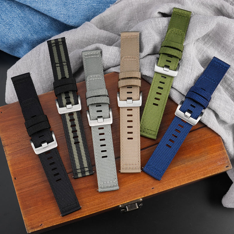 Tactical Nylon Watch strap Band Strap 20mm/22mm San Martin Watch