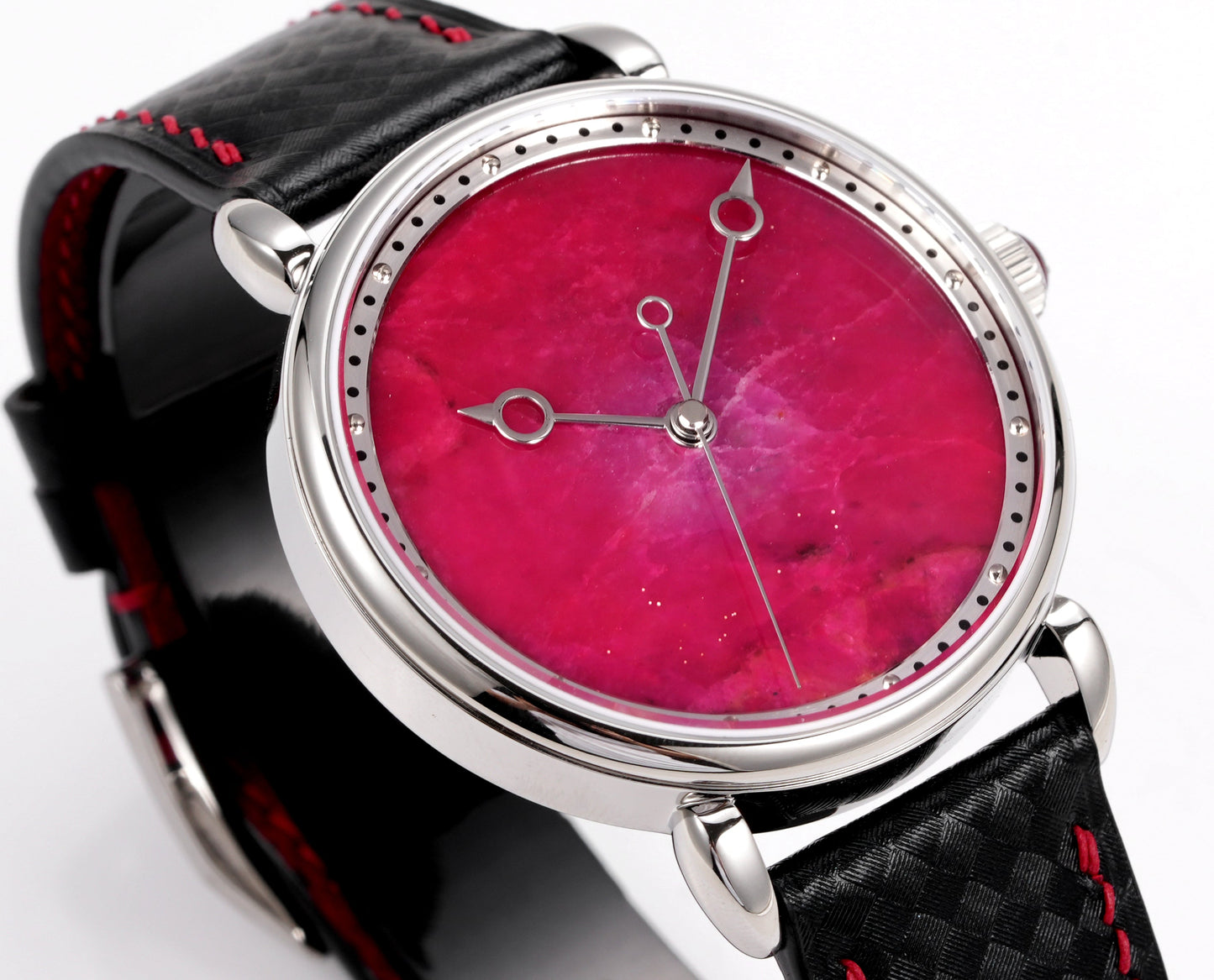 HUASUO 41mm Luxury Natural Purple Lazurite Dail Watches H2487 Huasuo Watch Store
