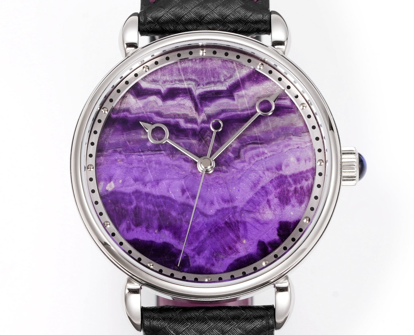 HUASUO 41mm Luxury Natural Purple Lazurite Dail Watches H2487 Huasuo Watch Store