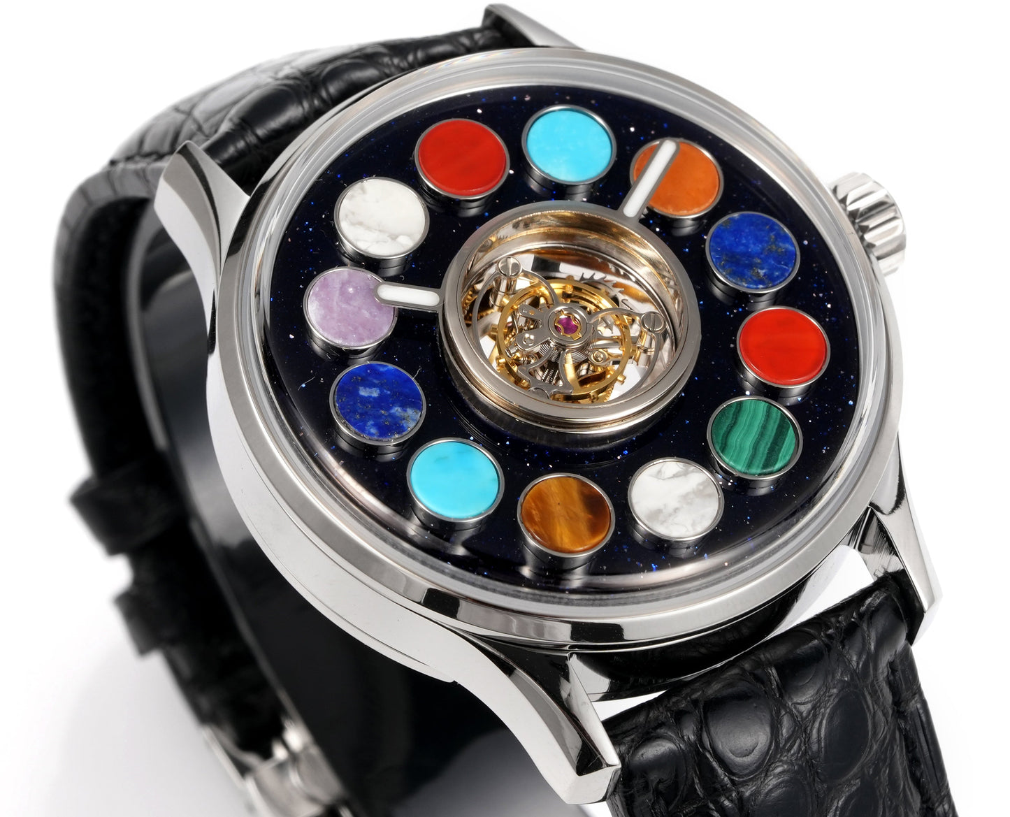 HUASUO 40mm Gemstone Dial Men Watches H9028 Huasuo Watch Store