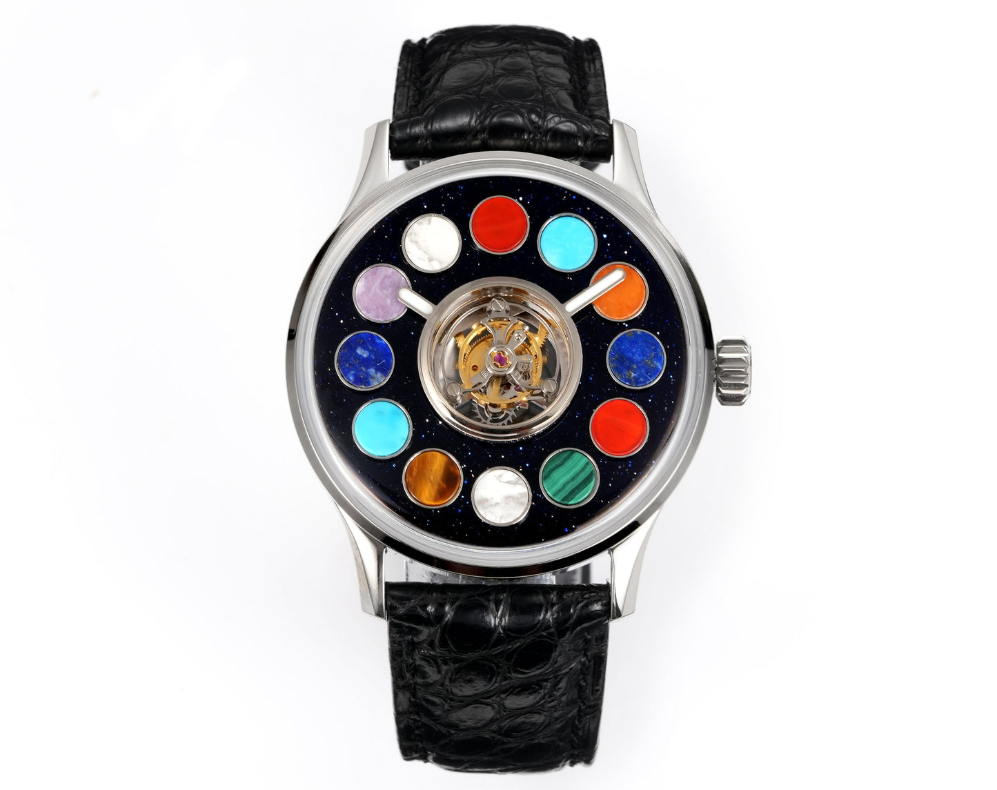 HUASUO 40mm Gemstone Dial Men Watches H9028 Huasuo Watch Store