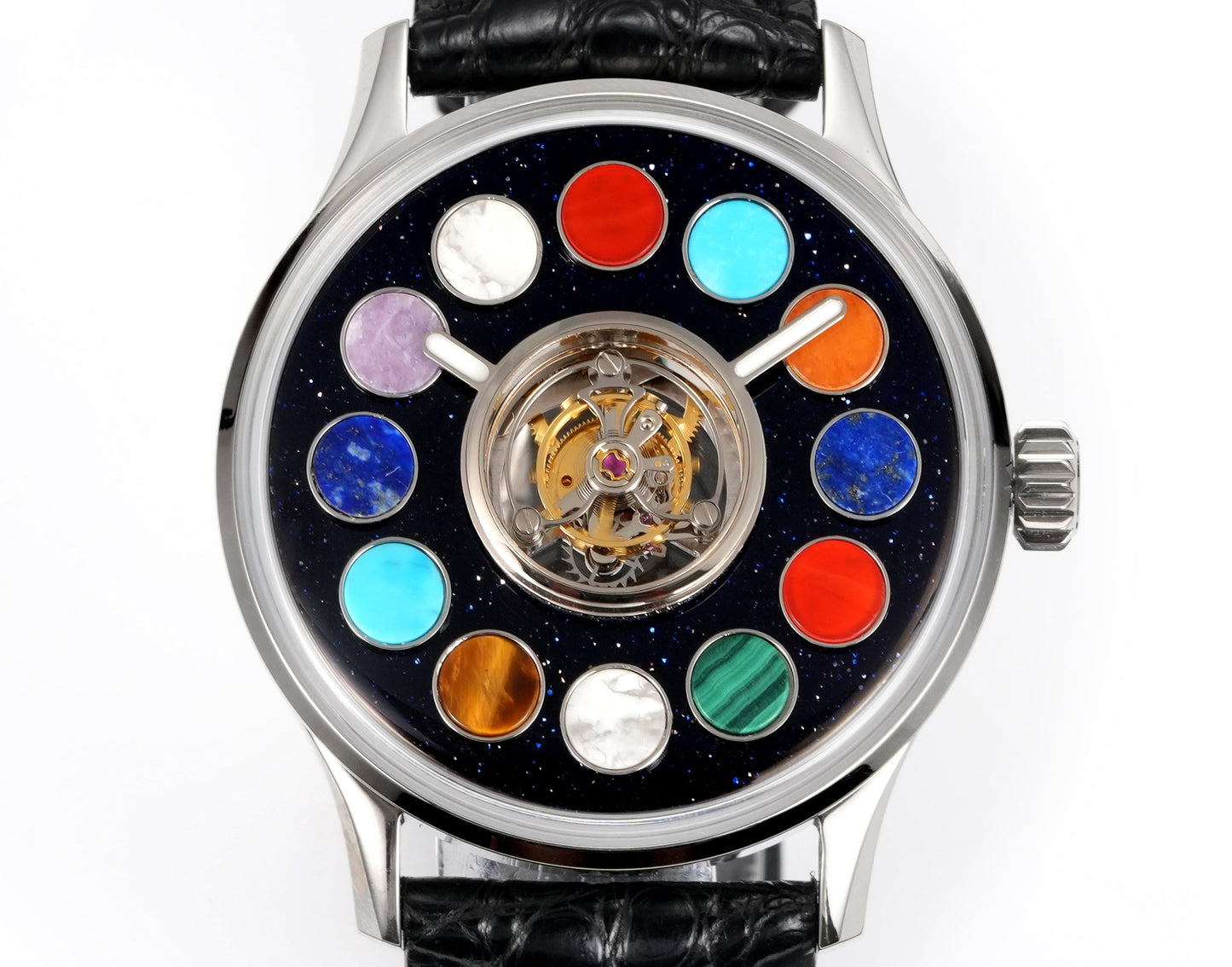 HUASUO 40mm Gemstone Dial Men Watches H9028 Huasuo Watch Store