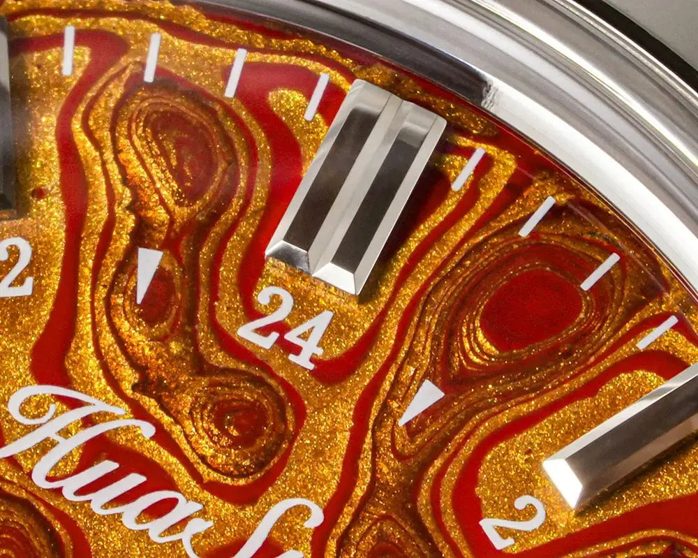 HUASUO 39mm Luxury Handmade Lacquer Dial GMT Men's Watch Huasuo Watch Store