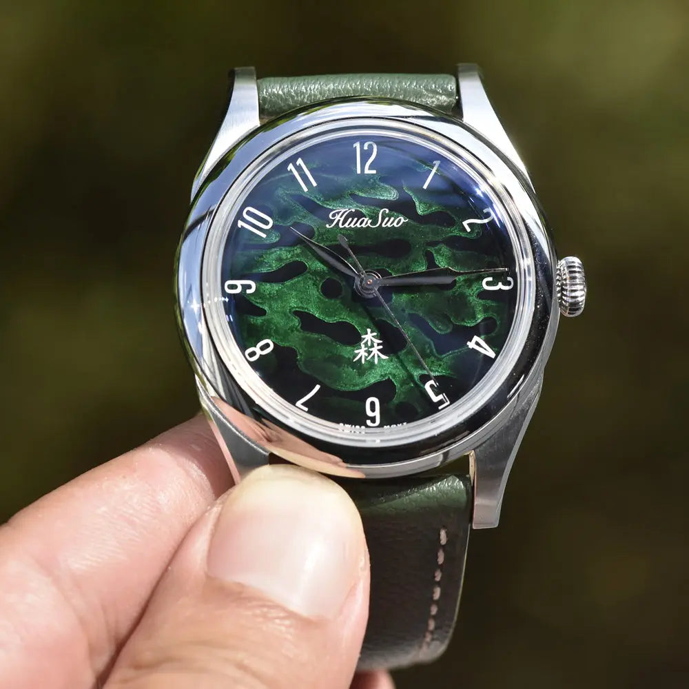 HuaSuo 38mm Lacquered Dial PT5000 Automatic Watch Huasuo Watch Store