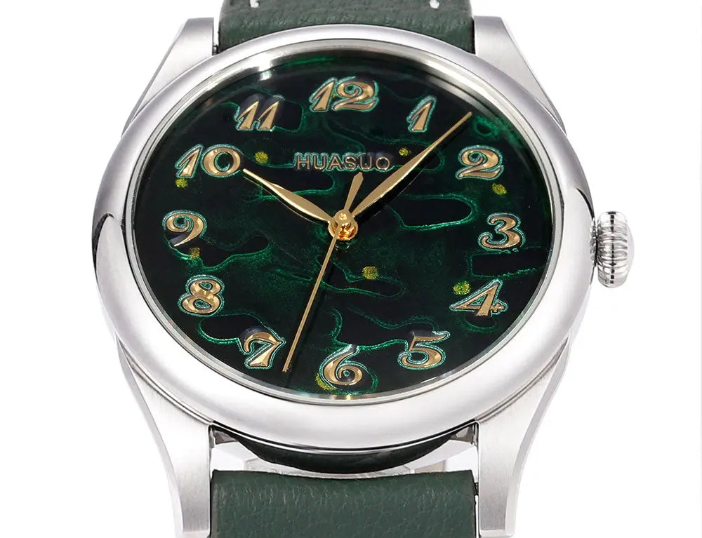 HuaSuo 38mm Luxury Handmade Lacquer Dial Men's Watch Huasuo Watch Store