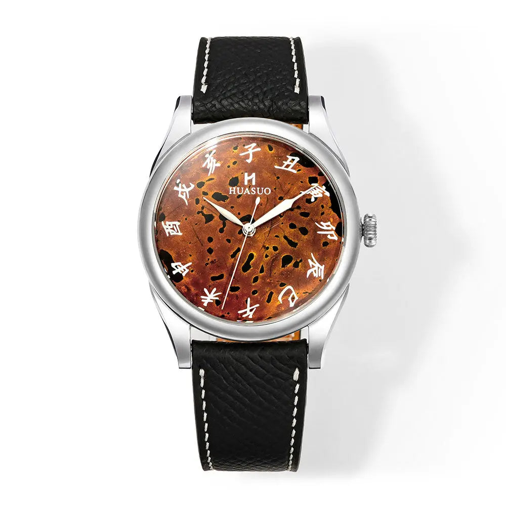 HuaSuo 38mm Luxury Handmade Lacquer Dial Men's Watch Huasuo Watch Store
