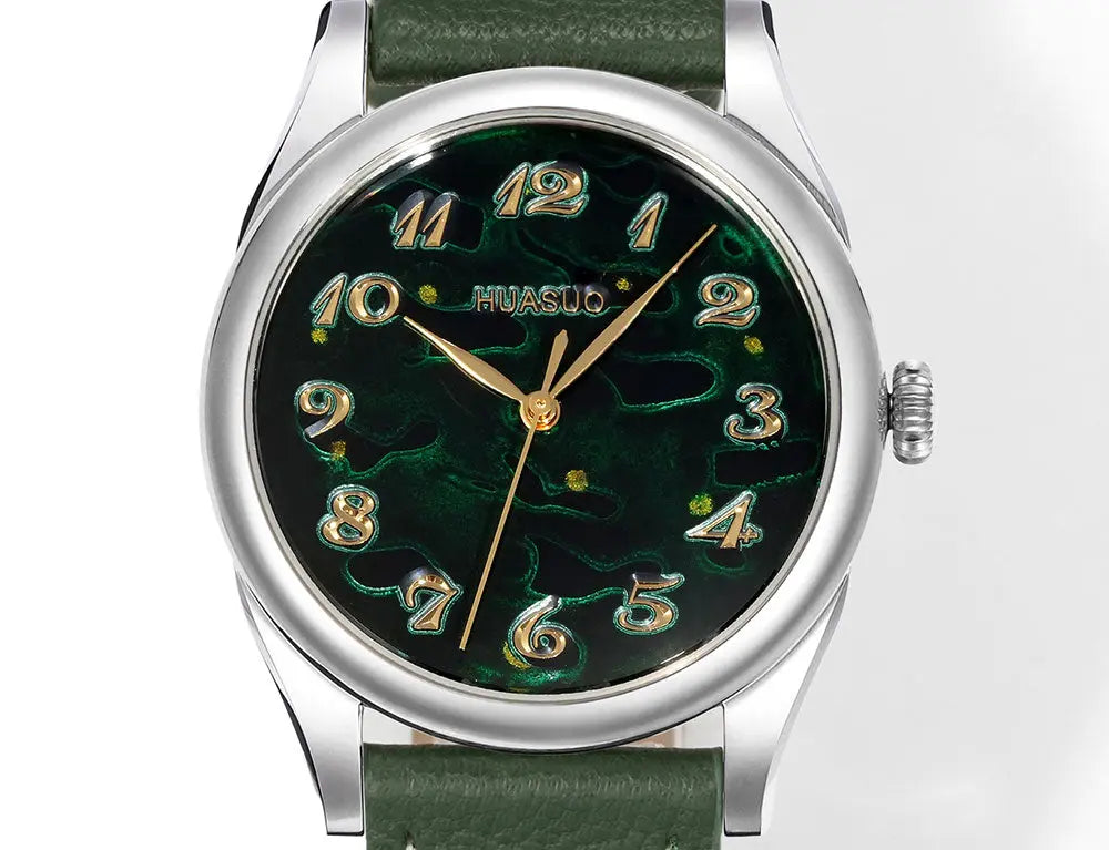 HuaSuo 38mm Luxury Handmade Lacquer Dial Men's Watch Huasuo Watch Store