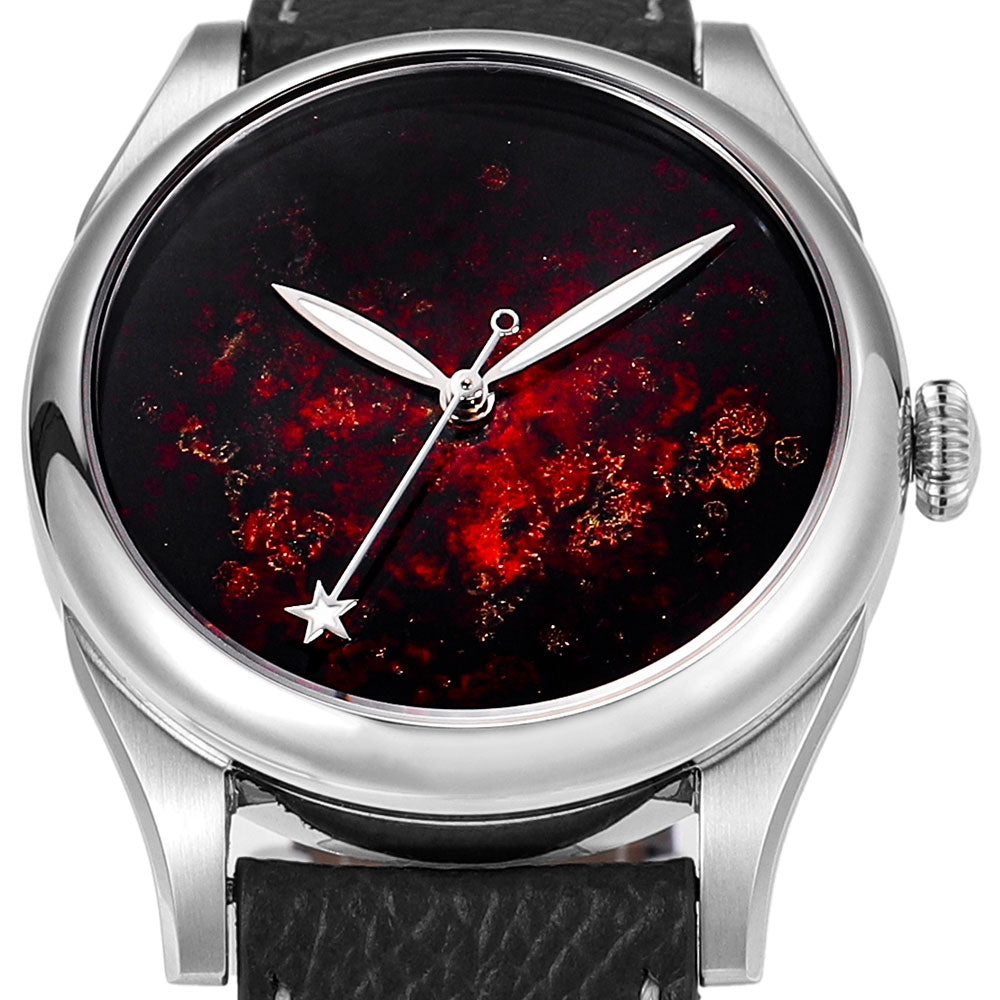 HUASUO 38mm Heritage Lacquer Mop Starry Sky Dial Men's Mechanical Watch Huasuo Watch Store