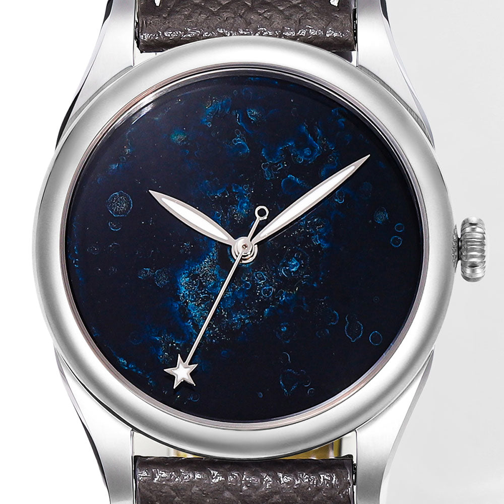 HUASUO 38mm Heritage Lacquer Mop Starry Sky Dial Men's Mechanical Watch Huasuo Watch Store