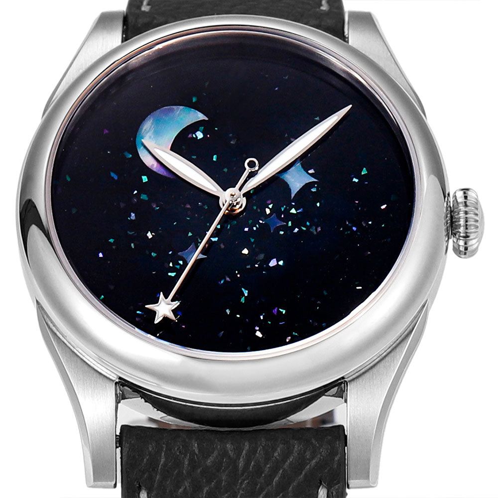 HUASUO 38mm Heritage Lacquer Mop Starry Sky Dial Men's Mechanical Watch Huasuo Watch Store