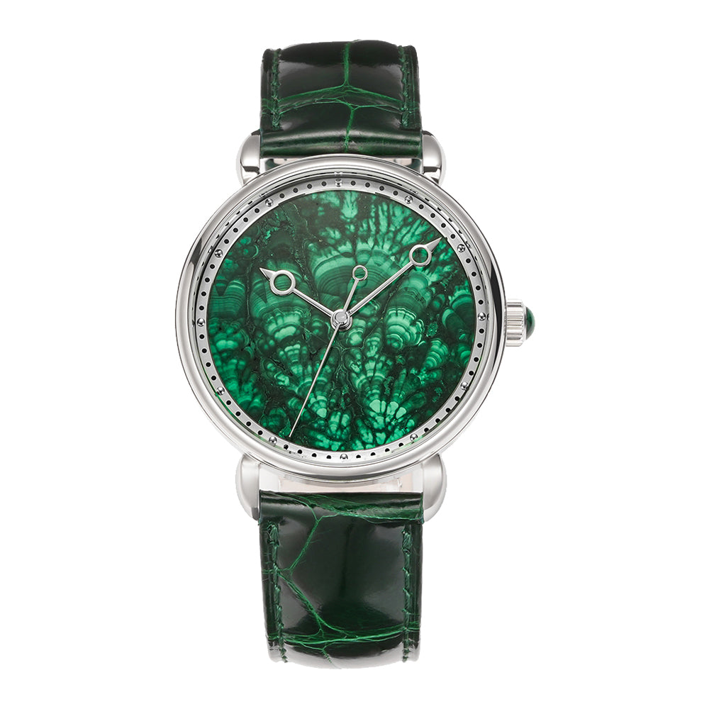 HUASUO 41mm ETA2892 Retro Jade Or Malachit Dial Mens Watches Huasuo Watch Store