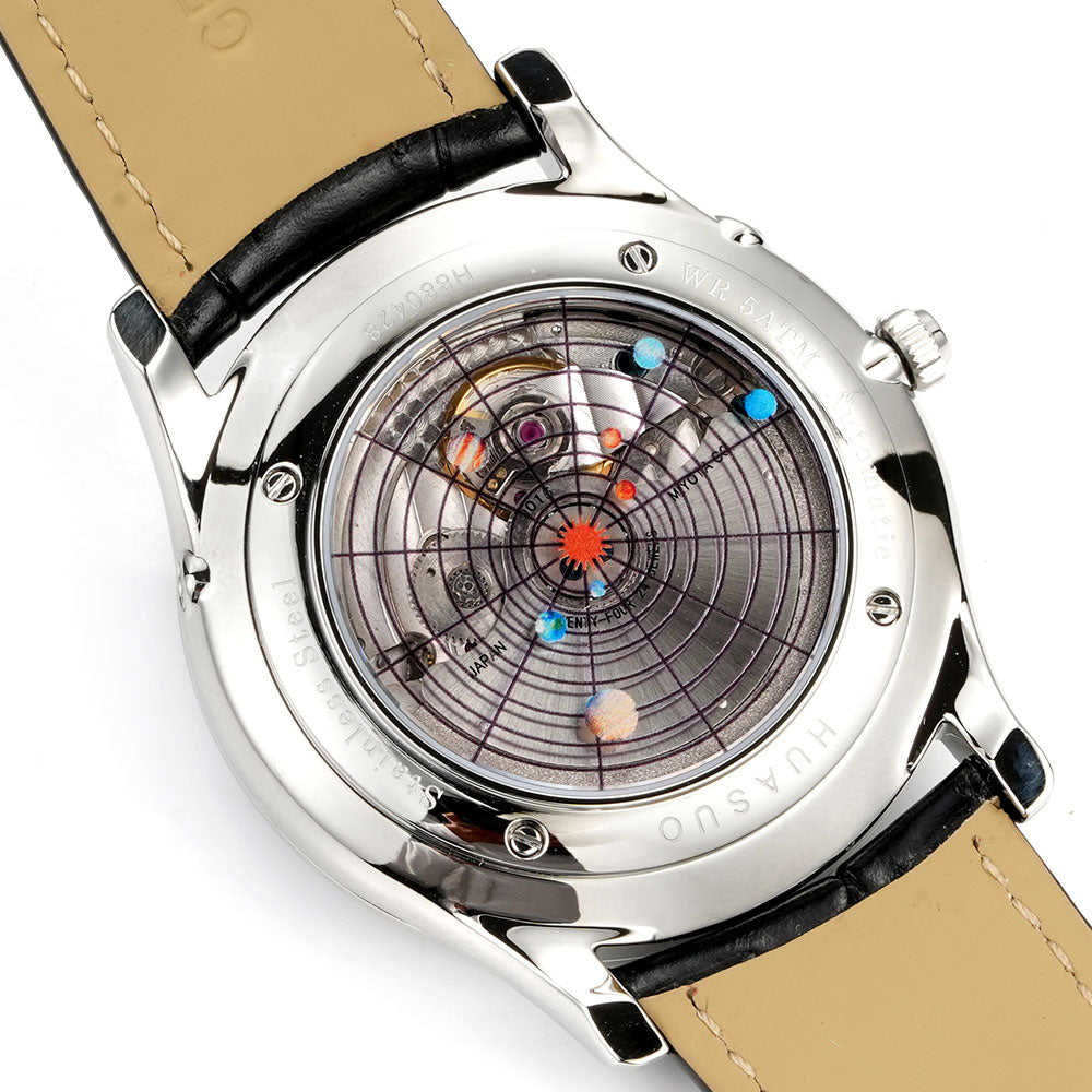 HUASUO 39mm Luxury Aventurine Moon Phase Men's Watches Huasuo Watch Store