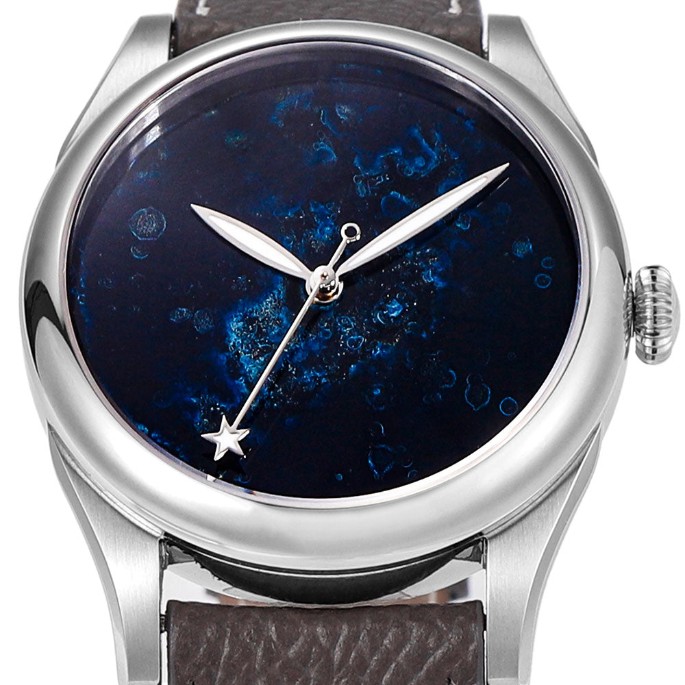 HUASUO 38mm Heritage Lacquer Mop Starry Sky Dial Men's Mechanical Watch Huasuo Watch Store