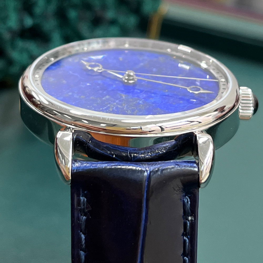 HUASUO 41mm Luxury Natural Lazurite Dail Watches Huasuo Watch Store
