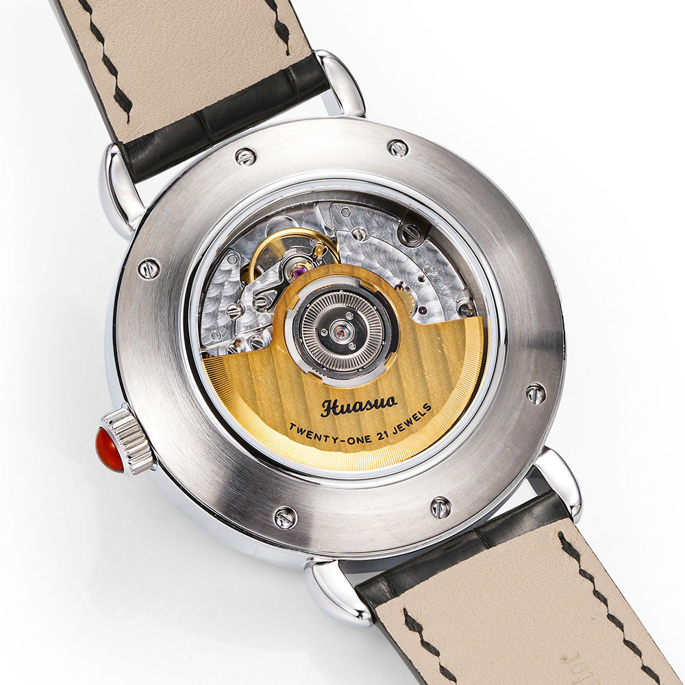 HUASUO Watches 41mm Seagull 2892 Luxury Red Agate Dial Automatic Watches Huasuo Watch Store