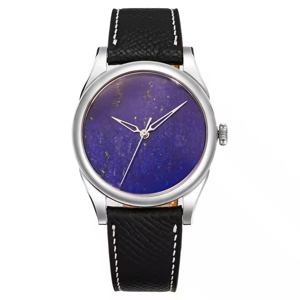 HUASUO New 38mm Business Men Watch Tiger Eye Stone Dial Watch Huasuo Watch Store