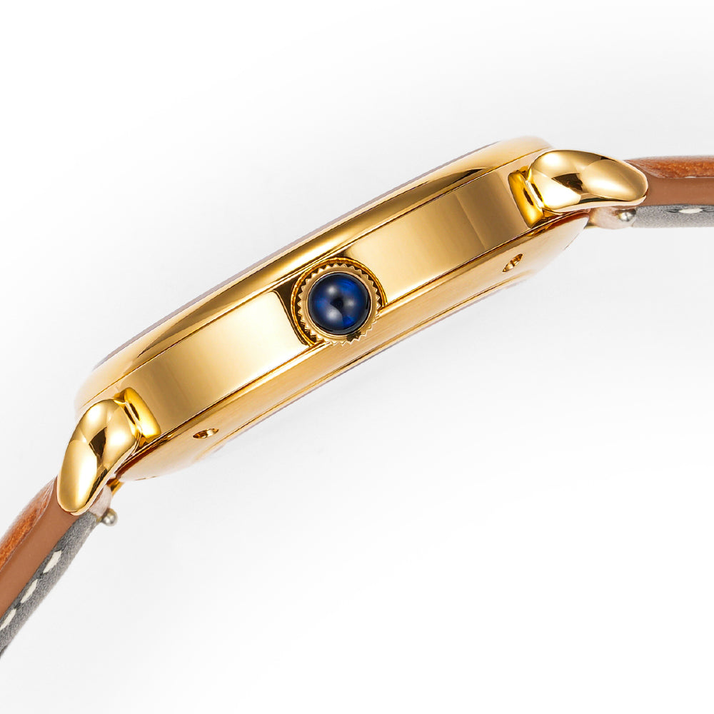 HUASUO 41mm Luxury Natural Gemstone Dail Watch Huasuo Watch Store