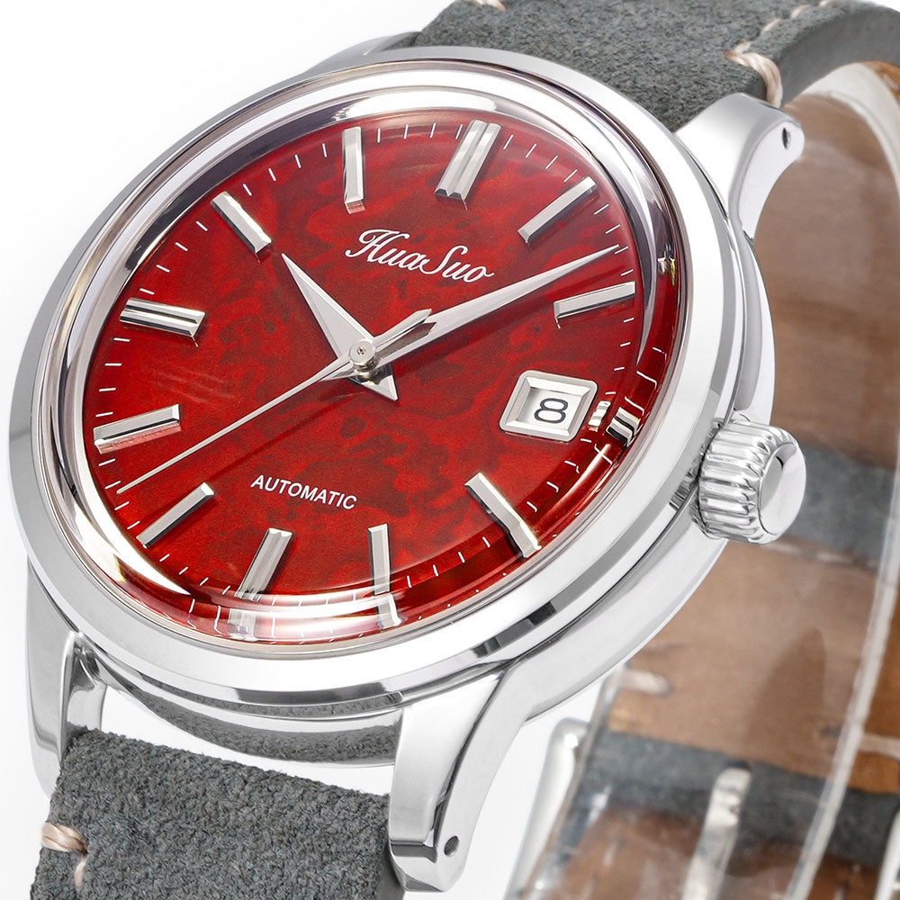 HUASUO 39mm NH35 Men's Handmade Lacquer Dial Watches Huasuo Watch Store