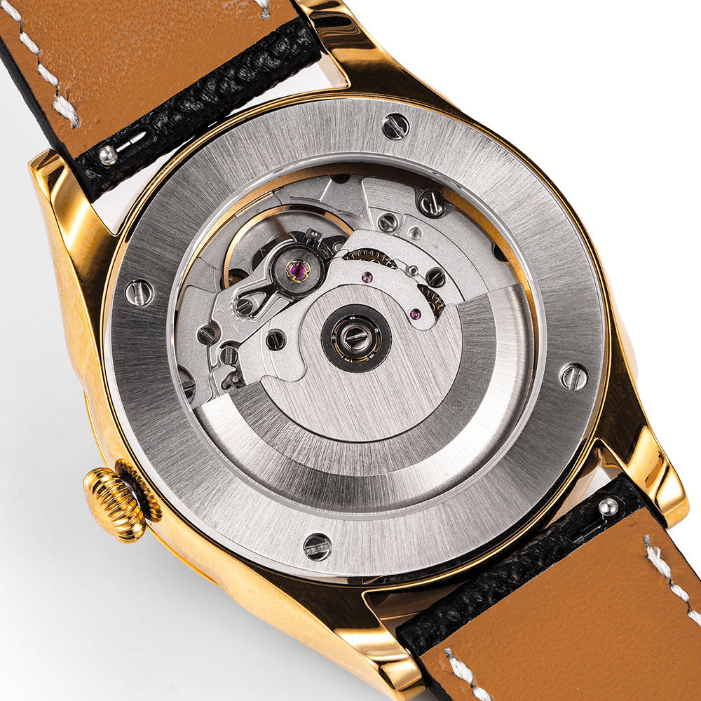 HUASUO New 38mm Business Men Watch Tiger Eye Stone Dial Watch Huasuo Watch Store