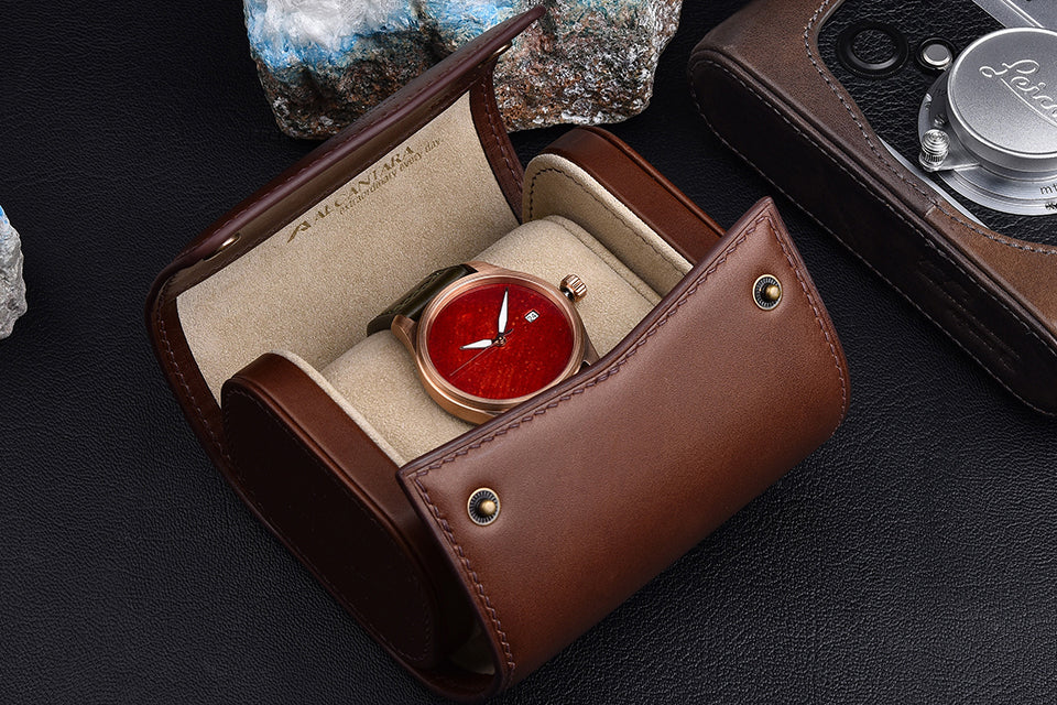 HUASUO 38mm Luxury Bronze Lacquerware Dail Pilot Watch Huasuo Watch Store