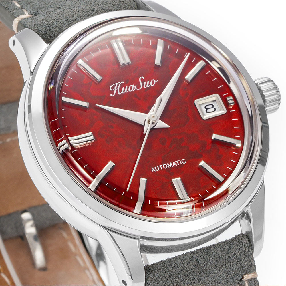 HUASUO 39mm NH35 Men's Handmade Lacquer Dial Watches Huasuo Watch Store