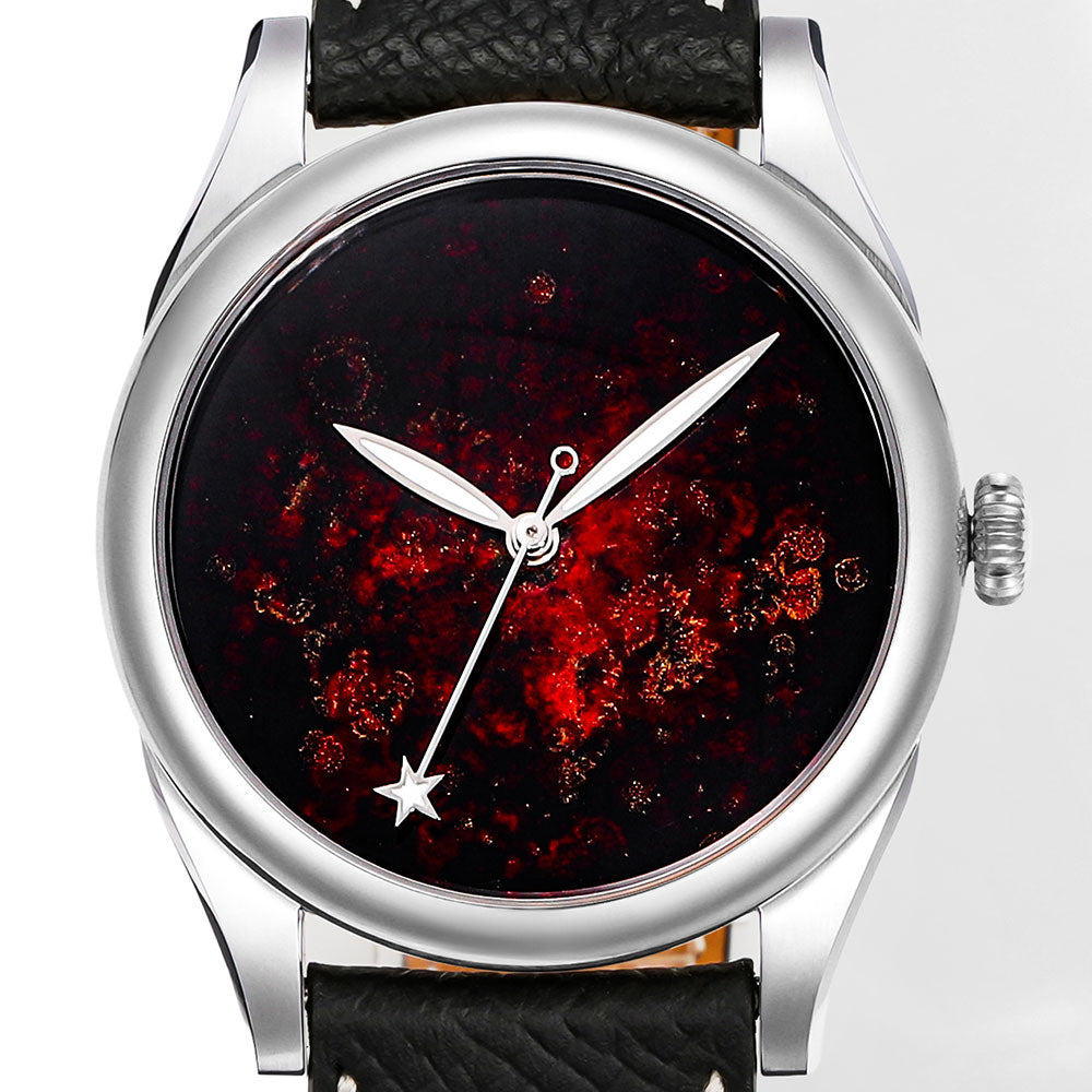 HUASUO 38mm Heritage Lacquer Mop Starry Sky Dial Men's Mechanical Watch Huasuo Watch Store
