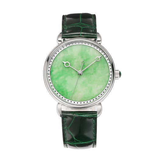 HUASUO 41mm ETA2892 Retro Jade Or Malachit Dial Mens Watches Huasuo Watch Store