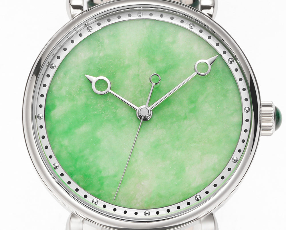 HUASUO 41mm ETA2892 Retro Jade Or Malachit Dial Mens Watches Huasuo Watch Store