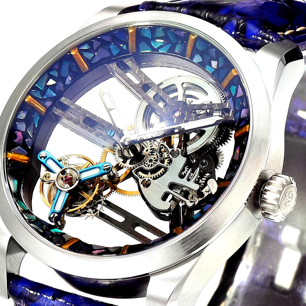 HUASUO 42mm Lacquer Inlaid Bezel 42mm Men's Mechanical Tourbillon Watch Huasuo Watch Store