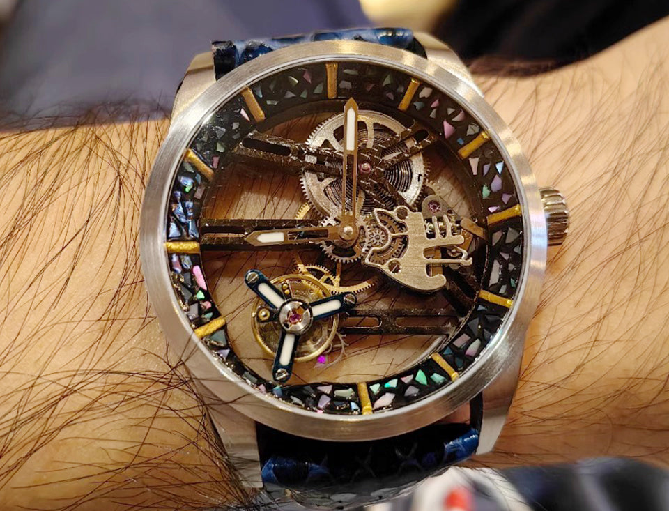 HUASUO 42mm Lacquer Inlaid Bezel 42mm Men's Mechanical Tourbillon Watch Huasuo Watch Store