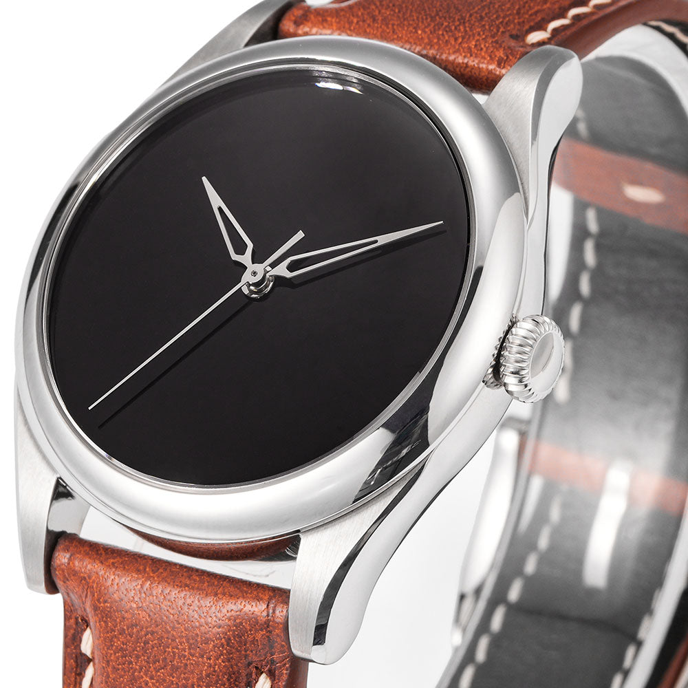 HUASUO New 38mm Business Men Watch Tiger Eye Stone Dial Watch Huasuo Watch Store