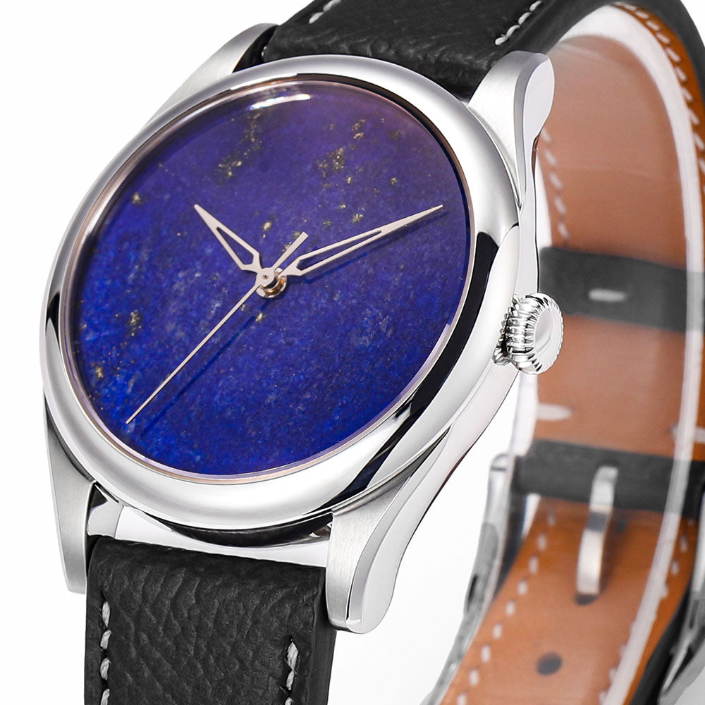 HUASUO New 38mm Business Men Watch Tiger Eye Stone Dial Watch Huasuo Watch Store