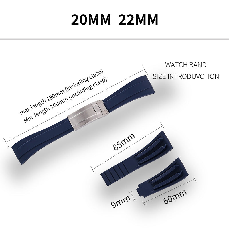 Cut-to-Size CTS TPU Rubber Watch Strap San Martin Watch