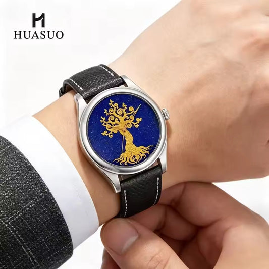 HUASUO 38mm PT5000 Egyptian Secret Pattern Automatic Mens Watch Huasuo Watch Store