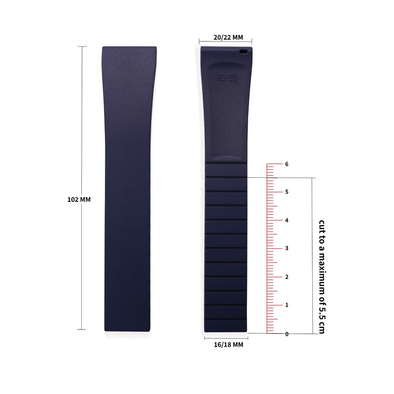 Cut-to-Size CTS FKM Rubber Watch Strap San Martin Watch