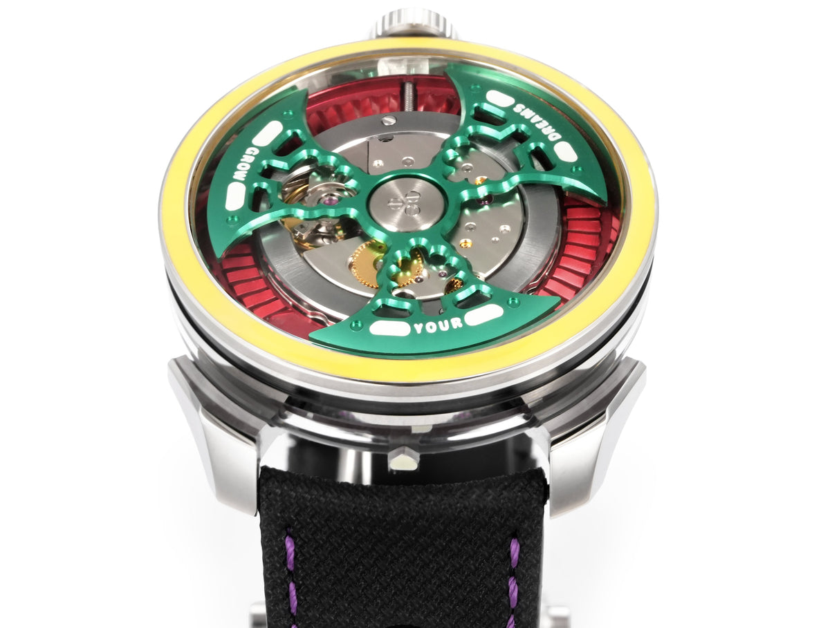HUASUO 42mm Pioneer Series Open Work Automatic Mechanical Watch Huasuo Watch Store