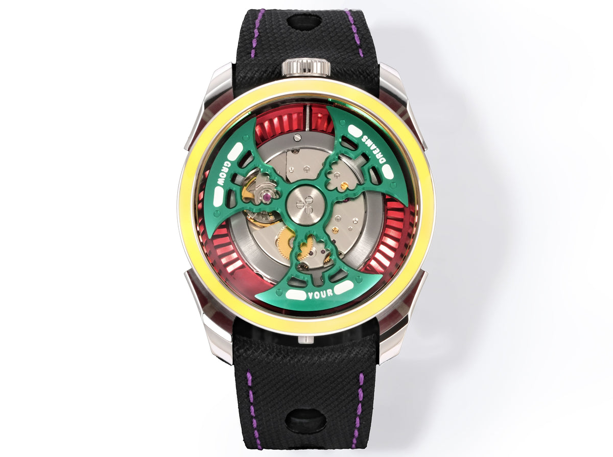 HUASUO 42mm Pioneer Series Open Work Automatic Mechanical Watch Huasuo Watch Store