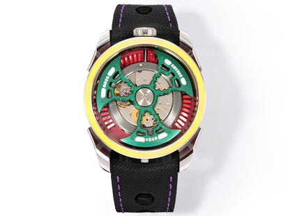 HUASUO 42mm Pioneer Series Open Work Automatic Mechanical Watch Huasuo Watch Store