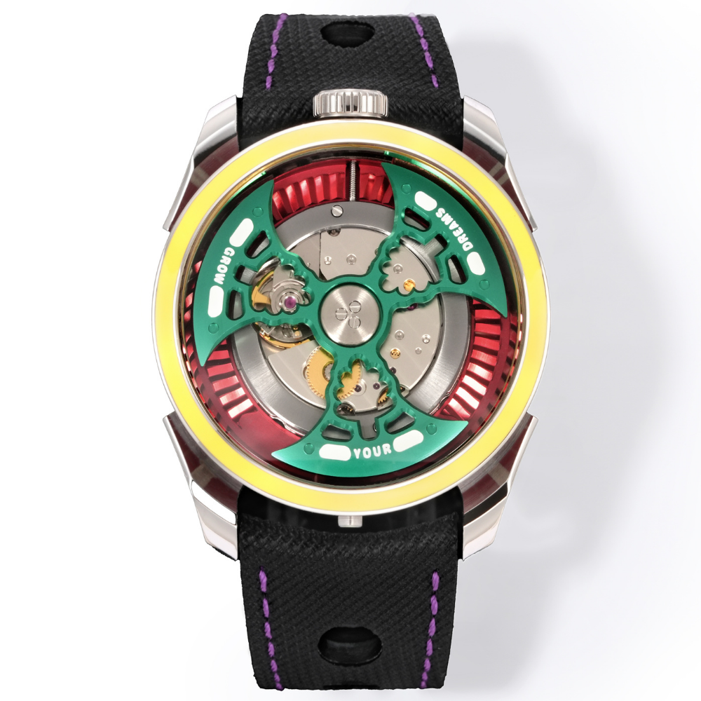 HUASUO 42mm Pioneer Series Open Work Automatic Mechanical Watch Huasuo Watch Store