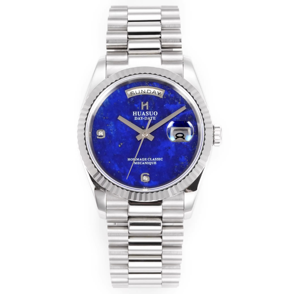 HUASUO 36MM Luxury Men's Gemstone Dial Automatic Mechanical Watch