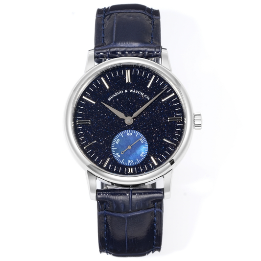 HUASUO 38mmStarry Blue Sandstone Mechanical Men Watch Huasuo Watch Store