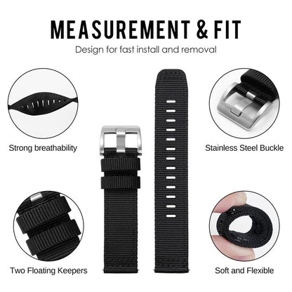 Tactical Nylon Watch strap Band Strap 20mm/22mm San Martin Watch