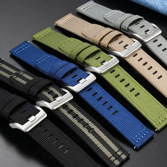 Tactical Nylon Watch strap Band Strap 20mm/22mm San Martin Watch