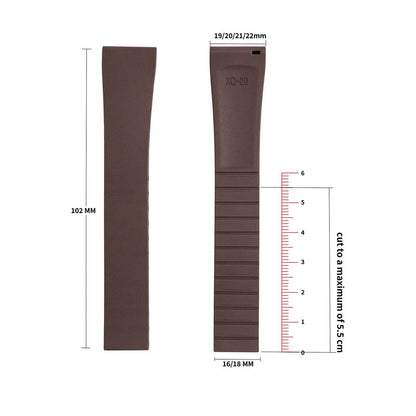 Cut-to-Size CTS FKM Rubber Watch Strap San Martin Watch