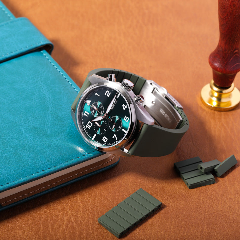 Cut-to-Size CTS FKM Rubber Watch Strap San Martin Watch