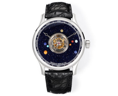 HUASUO 40mm Planet Gemstone Dial Men Watches H2492 Huasuo Watch Store